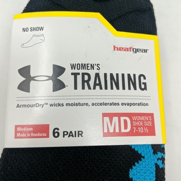 Under Armour Black No Show Socks 1-D - Picture 3 of 3